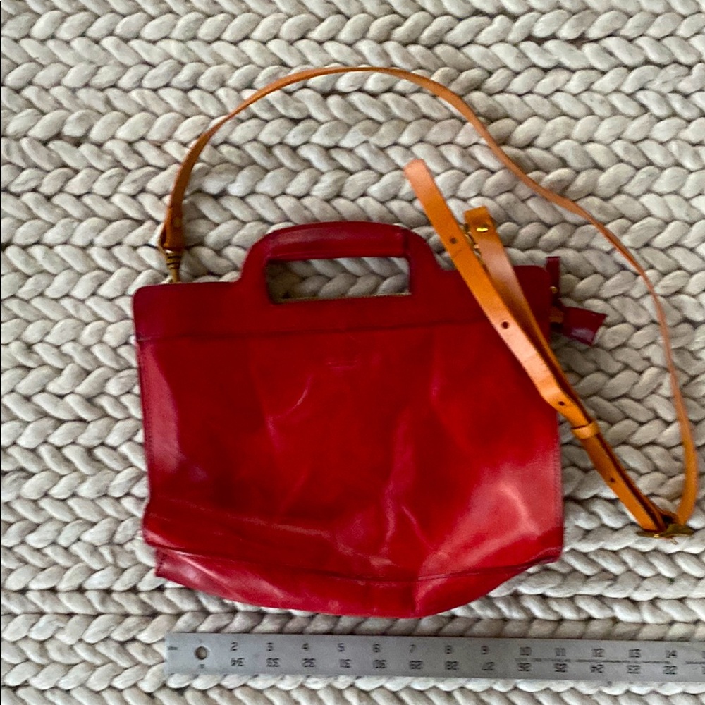 Stylish Red Leather Women's Bag